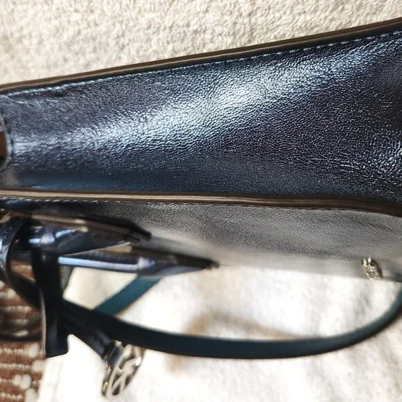 Michael Kors Mercer Small Patent Crossbody Bag - Teal Metallic - Like New - Picture 6 of 7